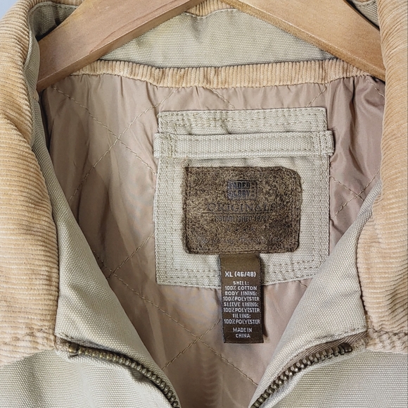 Vintage 90s Faded Glory Tan Canvas Corduroy Collar Jacket Size XL Mens - Picture 7 of 8